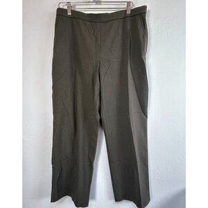 Sag Harbor Womens Stretch Petite Straight Leg Ankle Pants Size 14P Olive Green